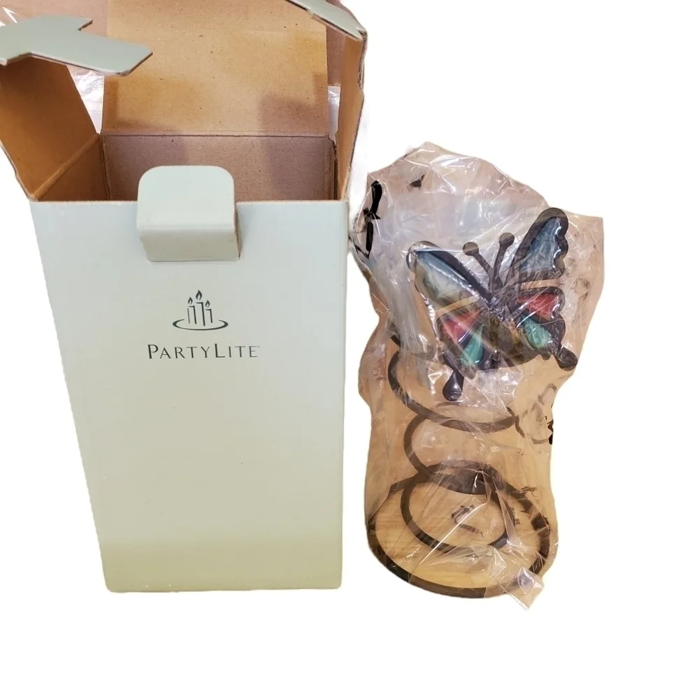 NIB Spiral Butterfly votive Candle Holder P7492 - Picture 5 of 6